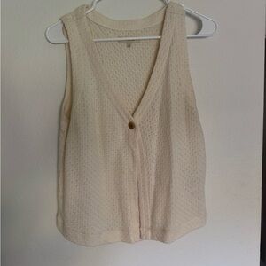 Madewell Cream Textured Tank Top